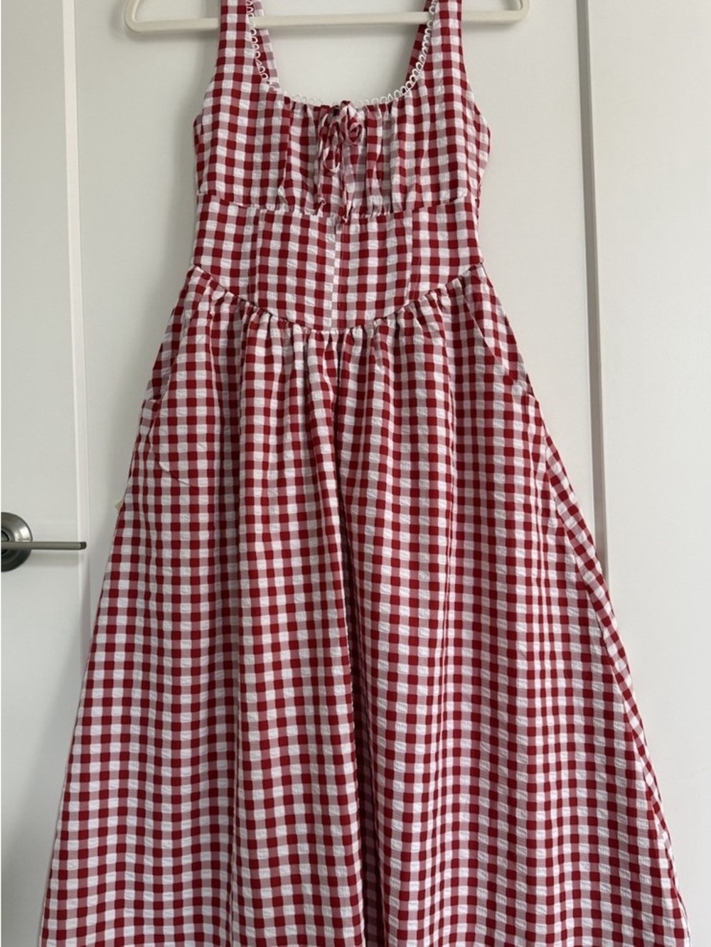 Brand New w/ Tags - Jessica Simpson Red and White Gingham Sundress - Picture 1 of 2